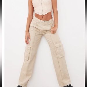 PLT Beige Cargo pants